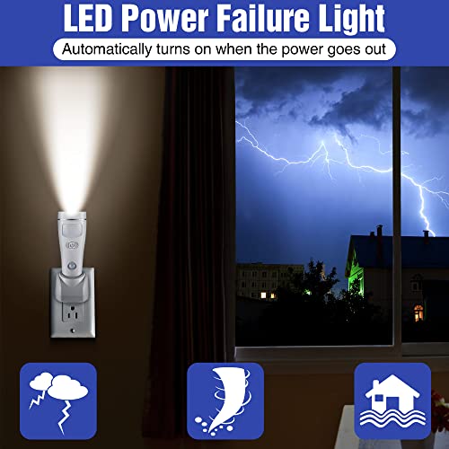 6 Pack 4 in 1 LED Emergency Lights for Home Power Failure (6 Count)