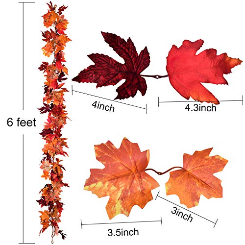 2 Pack Maple Leaves Fall Garland (2 Count)