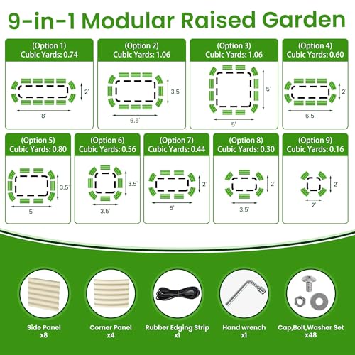 Raised Garden Beds 8 X 2 X 1.4Ft