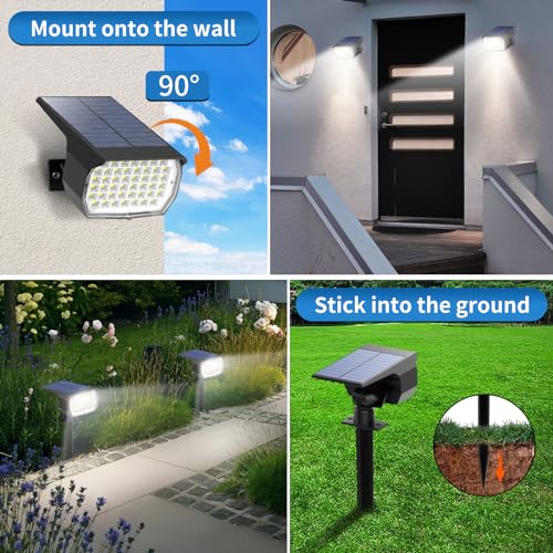 Solar Spot Lights Outdoor 6 Pack (6 Count)