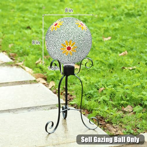 Gazing Ball 8" Glass Gazing Balls Sphere for Garden Lawn Outdoor Ornament Yard Decorative