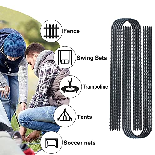 DTANX 12 Pack 12 Inch Rebar Stakes Heavy Duty Trampoline Anchors (12 Count)