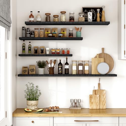 10 Inch Deep Floating Shelves for Wall 48” Set of 2 (2 Count)