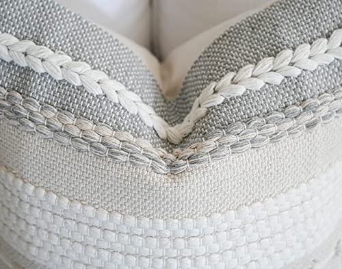 Gray Boho Throw Pillow Cover 22x22