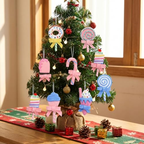 8 Pcs Pastel Christmas Lollipop Ornaments (8 Count)