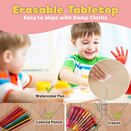 Kids Table and 4 Chairs Set for Ages 3