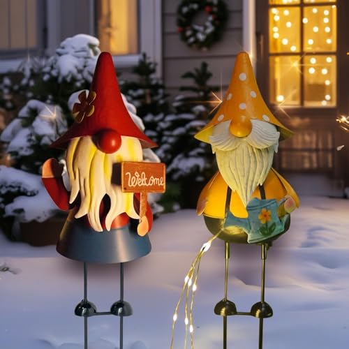 Garden Gnome Statue with Solar Lights