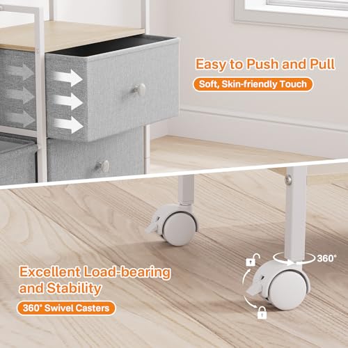Baby Diaper Caddy Organizer Rolling Cart with Drawers