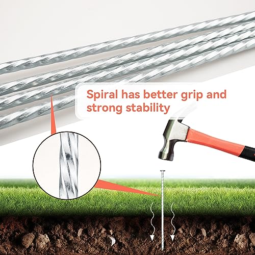 8" Heavy Duty Spiral Landscape Spikes (100 Count)