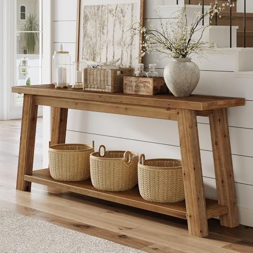 70.9" Solid Wood Console Table for Entryway