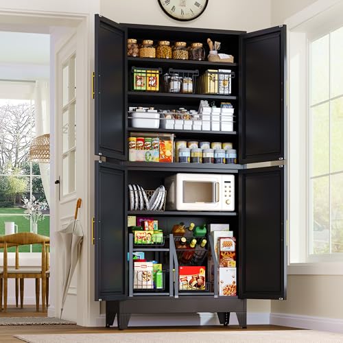 75.2" Tall Metal Pantry Cabinet