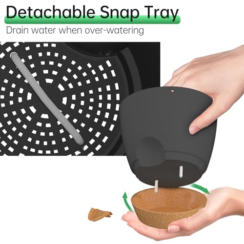 6.5 Inch Hanging Planters for Indoor Outdoor Plants (2 Count)