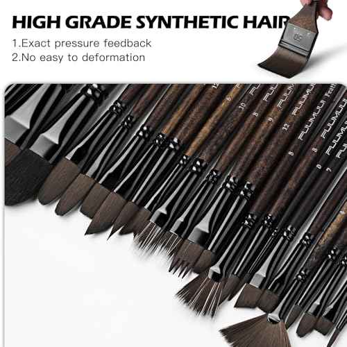 26pcs Professional Paint Brush Set (26 Count)