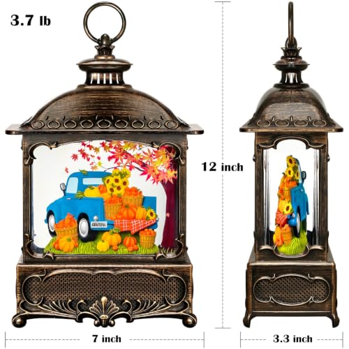 Fall Snow Globe Lantern Pumpkin Truck Maple Leaf Fall Decor