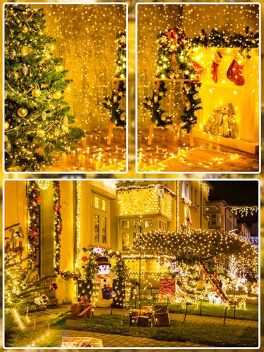 Extendable 108 FT 300 LED Christmas String Lights Indoor Outdoor Warm White