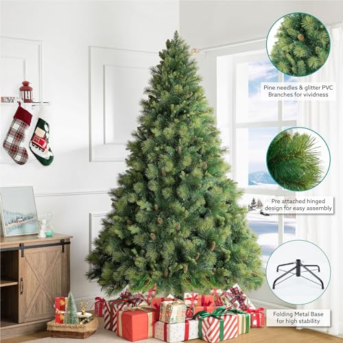 Vail 7.5ft Prelit Artificial Christmas Tree with Pine Cones
