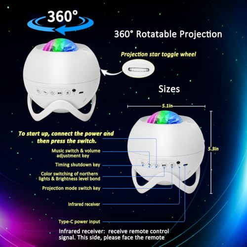Galaxy Projector for Bedroom