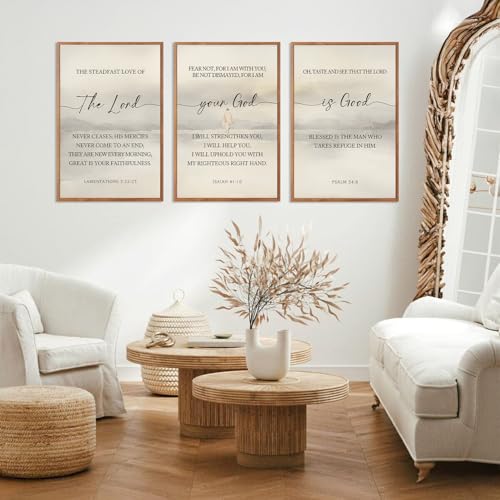Christian Scripture Framed Wall Art Set of 3