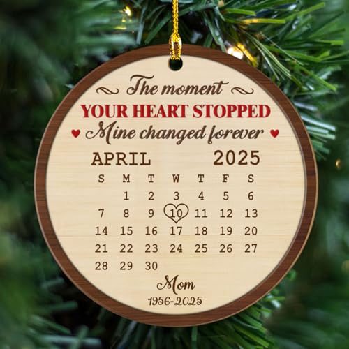 Personalized Wood Ornament for Loss of Loved One Dad Mom