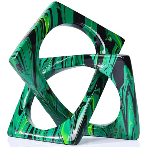 Emerald Green Knot Statue for Coffee Table Centerpiece Decor