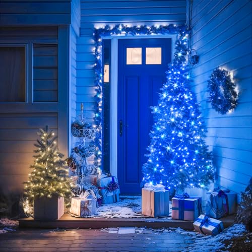 200 LED 66Ft Blue Christmas Halloween String Lights Indoor Outdoor (66 Foot)