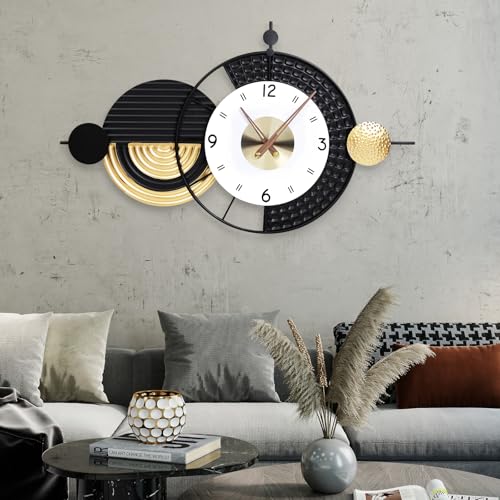 20.8X34.2 inch Modern Abstract Metal Decorative Wall Clock