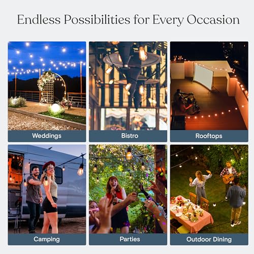 Ambience Pro Solar Powered Outdoor String Lights (27 Foot)