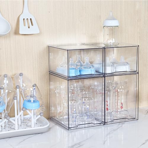 Clear Stackable Storage Drawers (2 Count)
