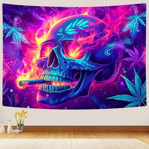 Blacklight Skeleton Tapestry