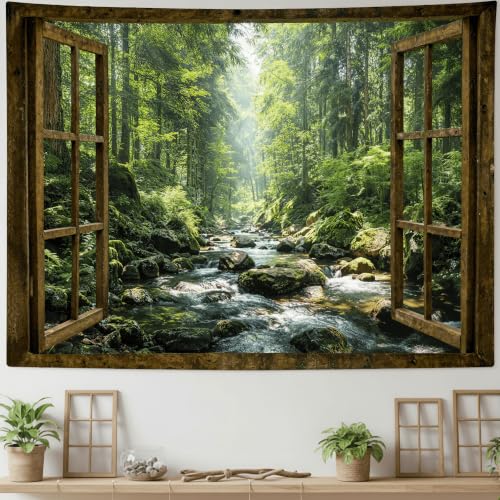 Window Forest Tapestry 60x44 Inch
