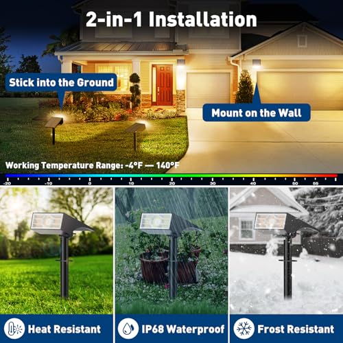 Solar Spot Lights Outdoor (6 Count)