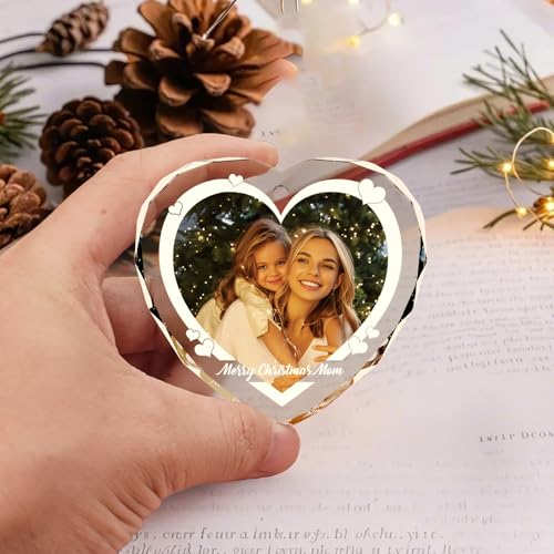 Personalized Crystal Christmas Ornaments with Photo