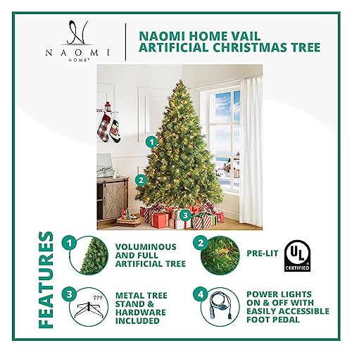 Vail 9ft Prelit Artificial Christmas Tree with Pine Cones