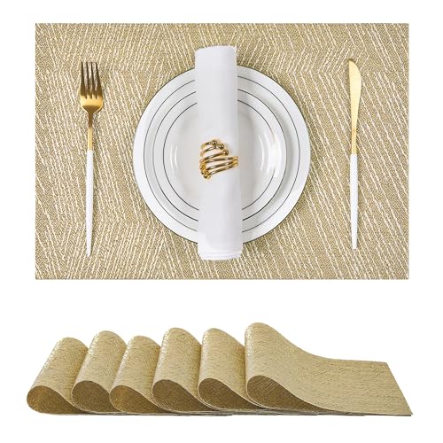 Gold Placemats Set of 6 (6 Count)