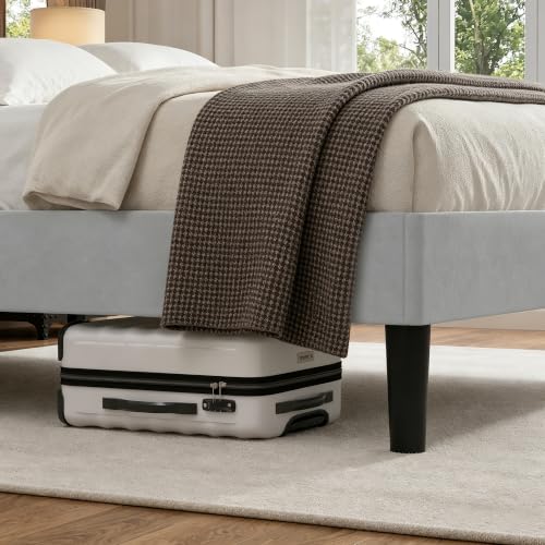 Full Size Bed Frame with Upholstered Headboard