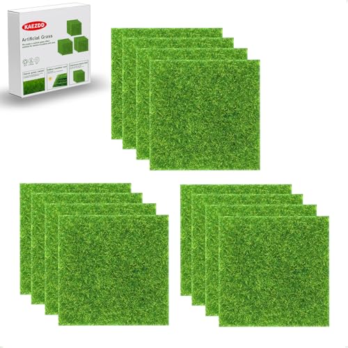 12 Pcs 6 X 6 Inch Fake Grass Decor for Crafts (12 Count)