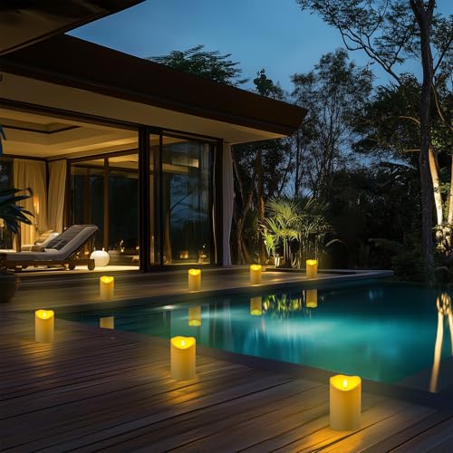 4"x6" Outdoor Waterproof Flameless Candles with Timers and Remote Control (2 Count)