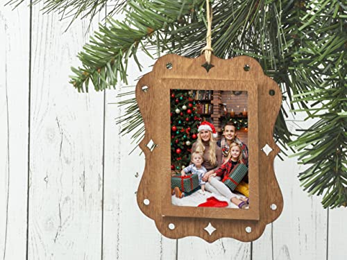 Wood Rectangle 2" x 3" Photo Ornaments