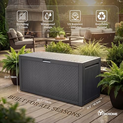 95 Gallon Large Outdoor Deck Box