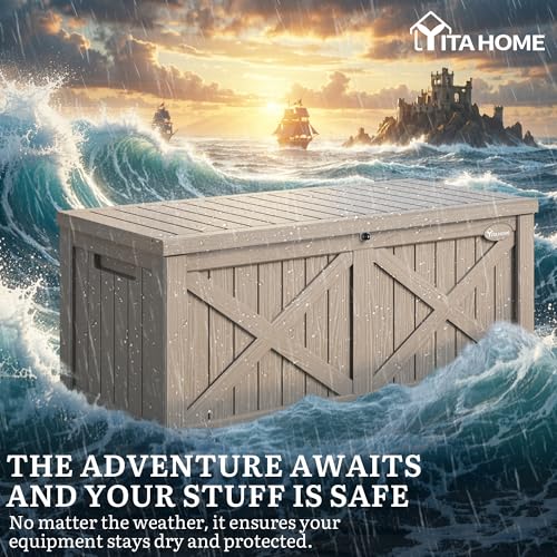 150 Gallon Large Deck Box with X