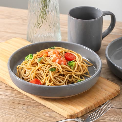 Pasta Bowls Set of 4 with Sesame Glaze Finish (4 Count)