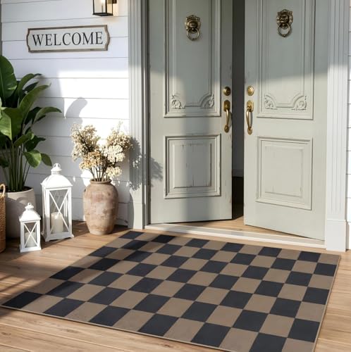 Checkered Easy Jute 3x5 Outdoor Rug