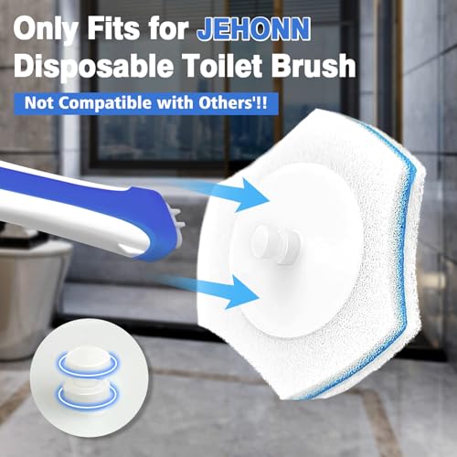 Disposable Toilet Brush with 48 Wand Cleaner Refills