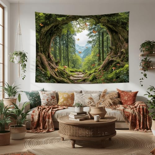 Green Nature Forest Tapestry 80x60 Inch