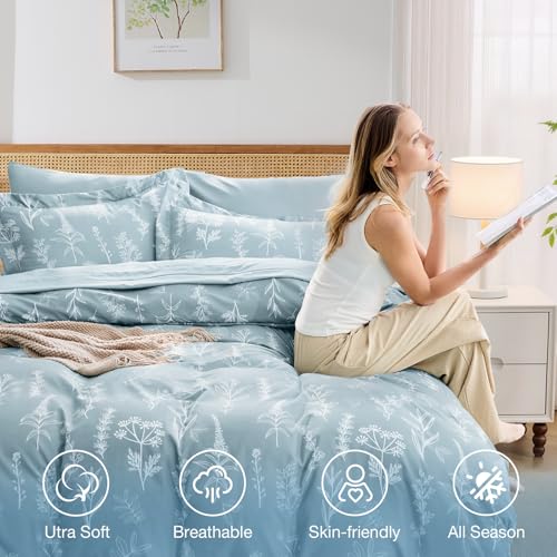 Mineral Blue Bed in a Bag Queen 7 Pieces
