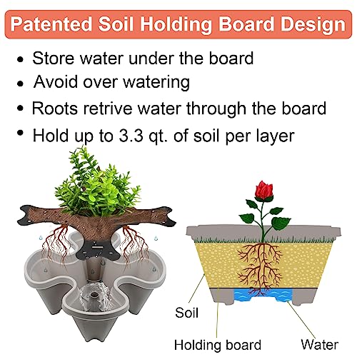 Stackable Planter with Removable Wheels and Tools