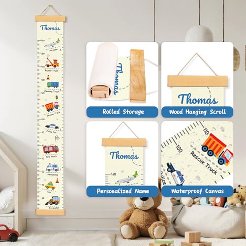 Personalized Name Children's Height Measurement Chart for Wall