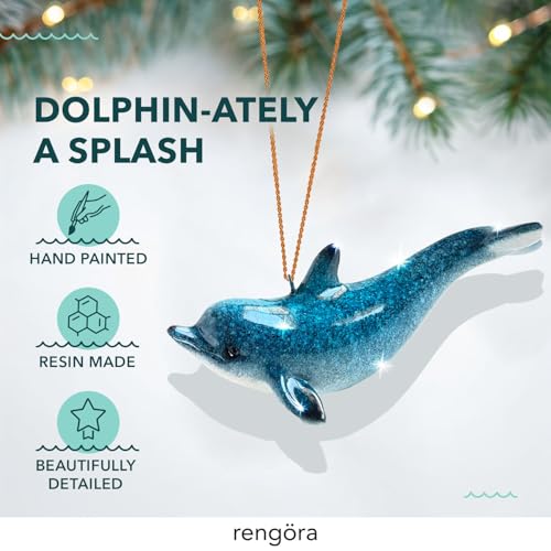 Solo Dolphin Christmas Ornament