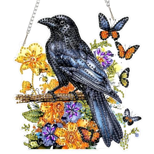 Crow Diamond Art Hanging Kit for Adult