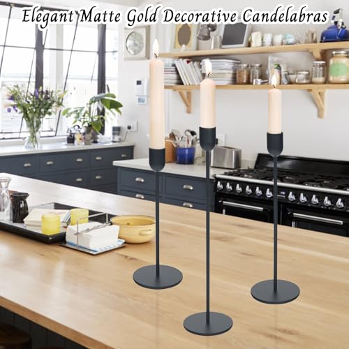 18 Pcs Black Candle Holders Set (18 Count)